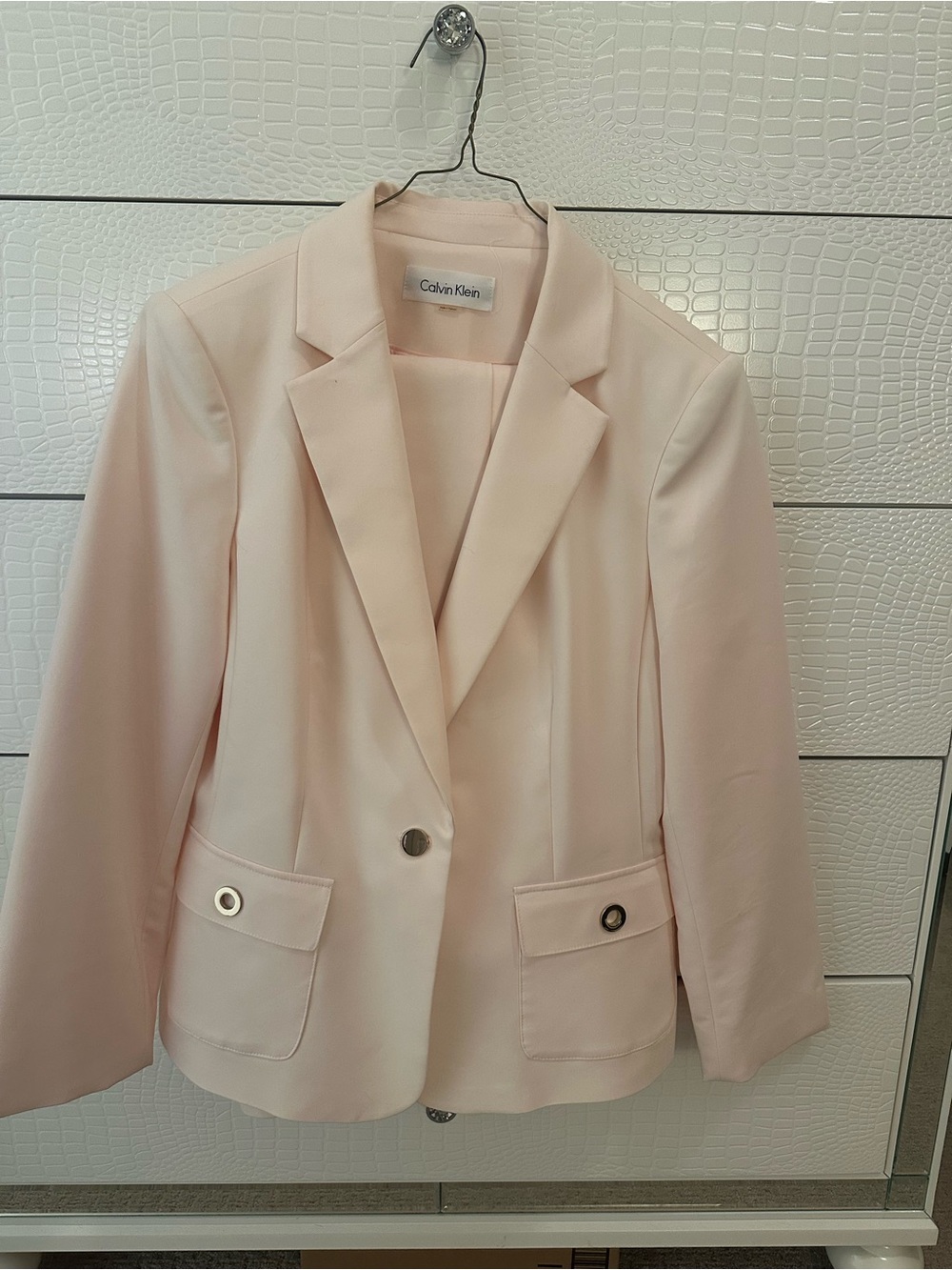 Calvin Klein Light Pink Single-Button Women's Blazer and Dress pant - ankle fit